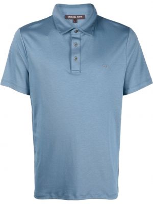 Medvilninis siuvinėtas polo marškinėliai Michael Kors mėlyna