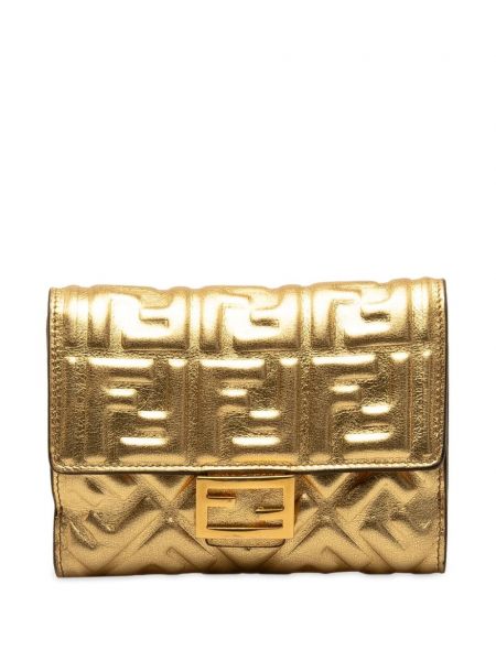 Mały portfel Fendi Pre-owned złoty
