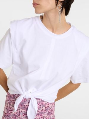Džersis medvilninis marškinėliai Isabel Marant balta
