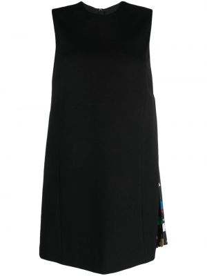Sukienka koktajlowa z nadrukiem plisowana w serca Msgm czarna