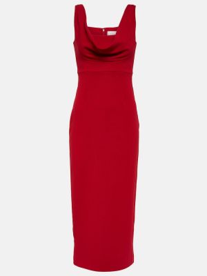 Červené midi šaty Roland Mouret