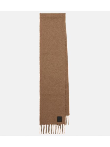 Шерстяной шарф из альпаки TotÊme бежевый