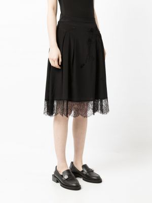 Midi sukně s výšivkou Shiatzy Chen černé