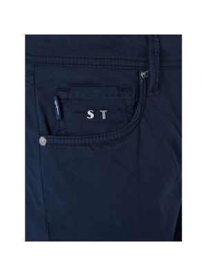 Pantalones de algodón Tramarossa azul