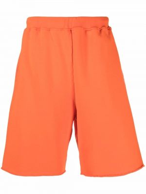 Pantaloncini sportivi con stampa Aries arancione