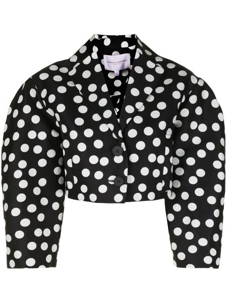 Carolina Herrera chaqueta corta con estampado de lunares - Negro