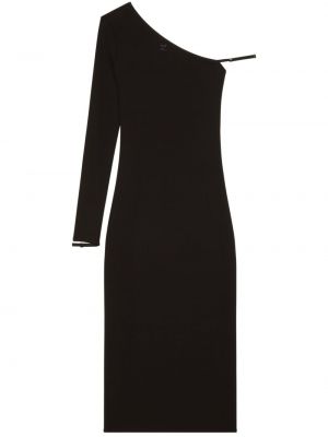 Μίντι φόρεμα Courreges μαύρο