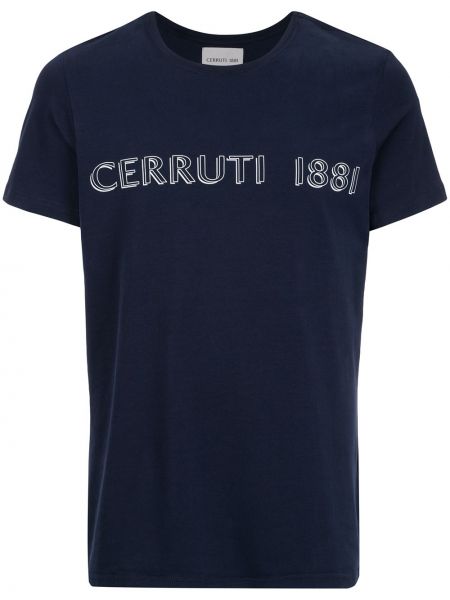T-shirt z printem Cerruti 1881, niebieski