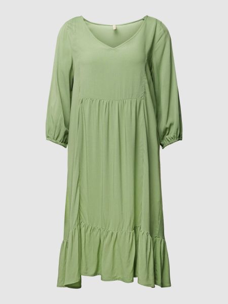 Sukienka midi z dekoltem w serek Soyaconcept Zielona