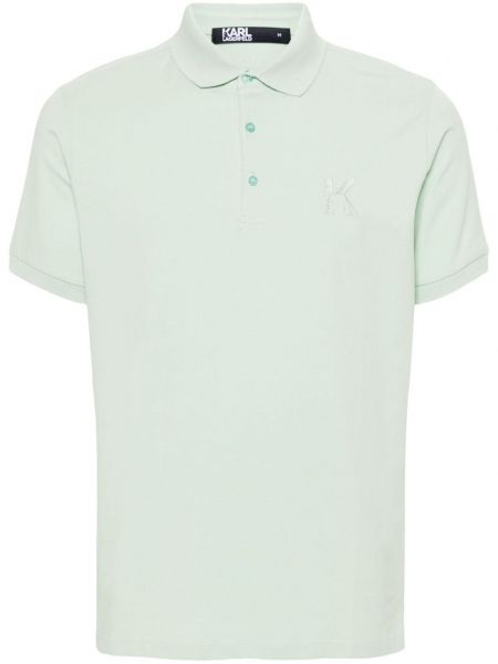 Jersey poloshirt mit stickerei Karl Lagerfeld grün