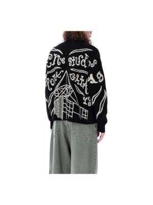 Suéter de tejido jacquard Acne Studios negro