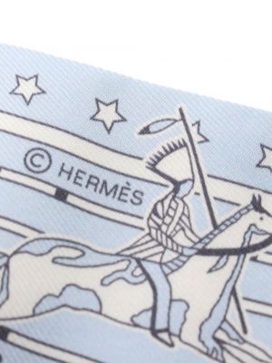 Jedwabna szal Hermes niebieska