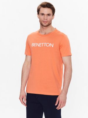 Marškinėliai United Colors Of Benetton oranžinė
