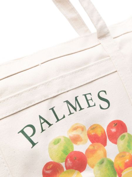 Borsa shopper di cotone Palmes bianco
