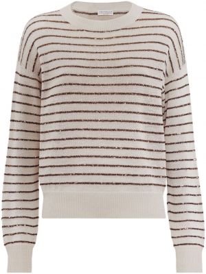 Džemper sa šljokicama s okruglim izrezom Brunello Cucinelli