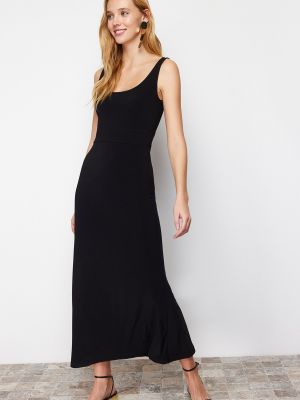 Dzianinowa sukienka długa Trendyol czarna
