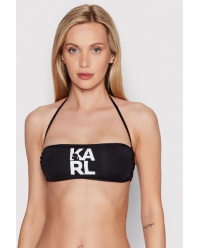 Bikini cu imagine Karl Lagerfeld negru
