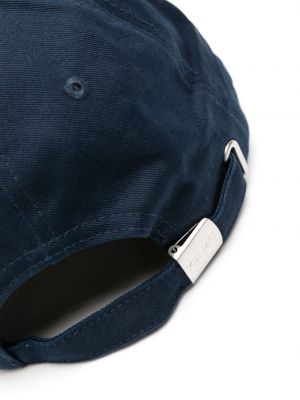 Medvilninis siuvinėtas kepurė su snapeliu Kenzo mėlyna