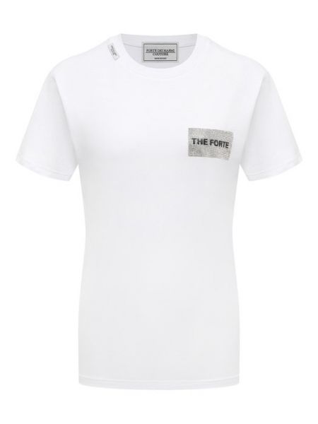 Хлопковая футболка Forte Dei Marmi Couture белая