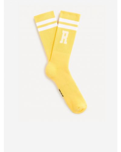 Žluté fleecové sportovní ponožky Celio