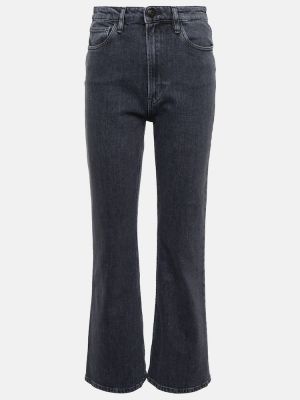 Bootcut džínsy s vysokým pásom 3x1 N.y.c. sivá