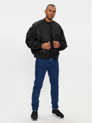 Oversized džínová bunda Calvin Klein Jeans černá