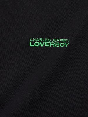 Kokvilnas kapučdžemperis Charles Jeffrey Loverboy melns