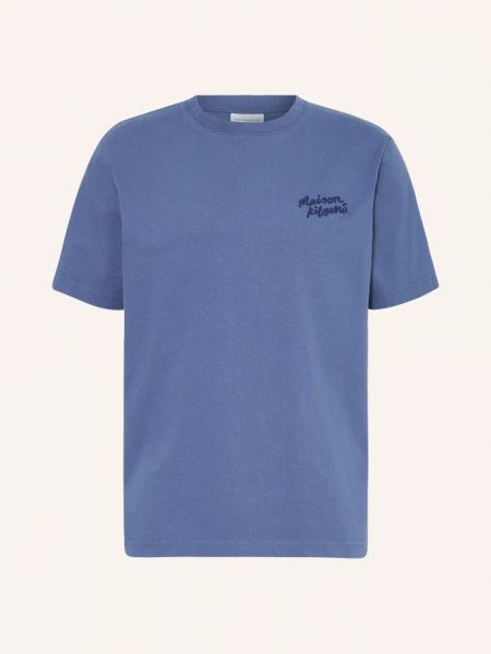 Синяя футболка Maison Kitsuné