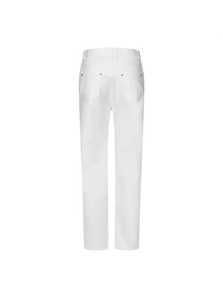 Proste jeansy bawełniane Balmain białe