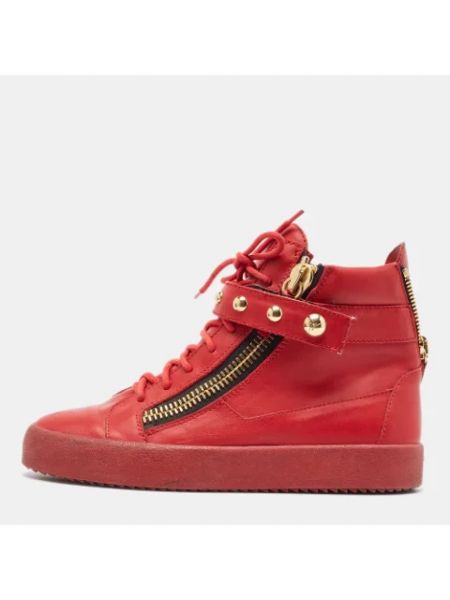 Sneakersy skórzane Giuseppe Zanotti Pre-owned czerwone