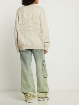 Sweter Off-white beżowy
