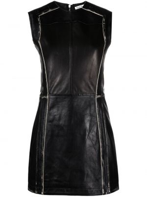 Kožené šaty bez rukávov Acne Studios čierna