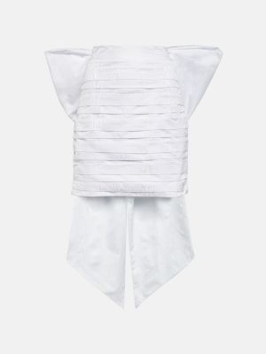 Mini sukně s mašlí z polyesteru Rebecca Vallance - bílá