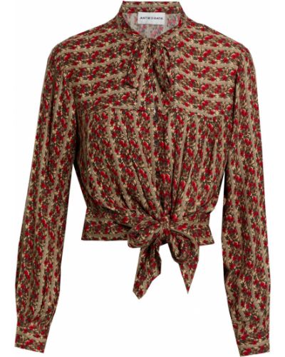 Блузка с завязками из крепа Antik Batik, красная