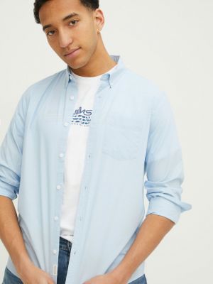 Pernata košulja s gumbima Hollister Co. plava