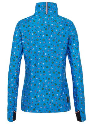 Džemperis ar augstu apkakli ar apdruku Moncler Genius zils