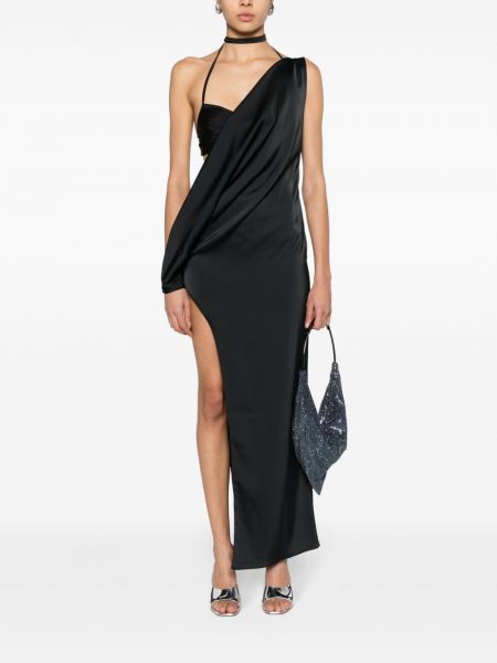 Saténové midi šaty Atu Body Couture černé