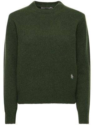 Sweter wełniany Sporty And Rich zielony