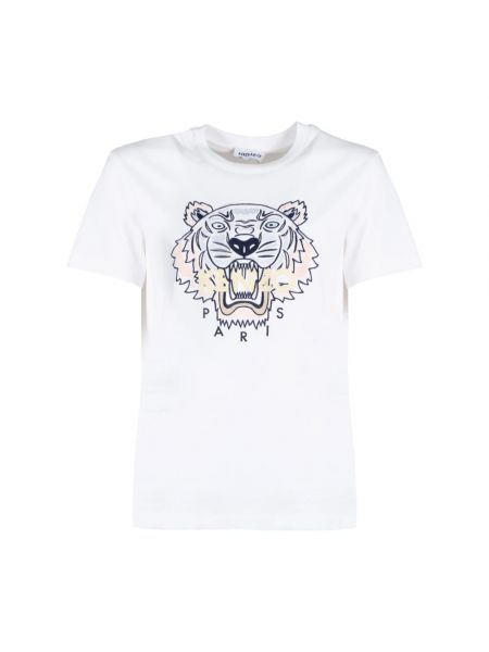 T-shirt ausgestellt mit tiger streifen Kenzo weiß