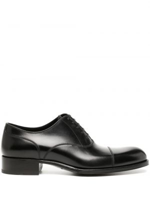 Кожени ниски обувки с връзки с дантела Tom Ford черно