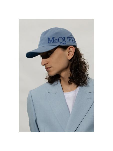 Cap mit stickerei Alexander Mcqueen blau