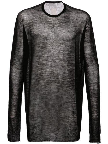 Vlnený sveter Rick Owens čierna