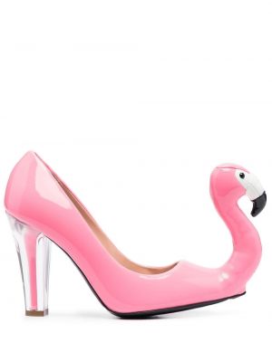 Полуотворени обувки Moschino розово
