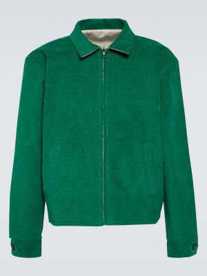 Megfordítható kordbársony dzseki Bode zöld