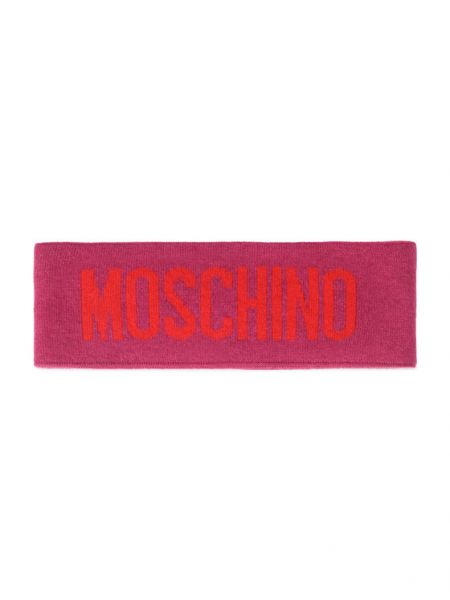 Czapka z daszkiem Moschino różowa