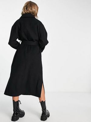 Шерстяное пальто Monki черное