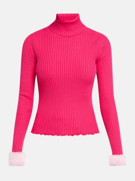 Пуловер с высоким воротником Blugirl Blumarine розовый