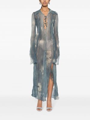 Kleid mit print Acne Studios blau