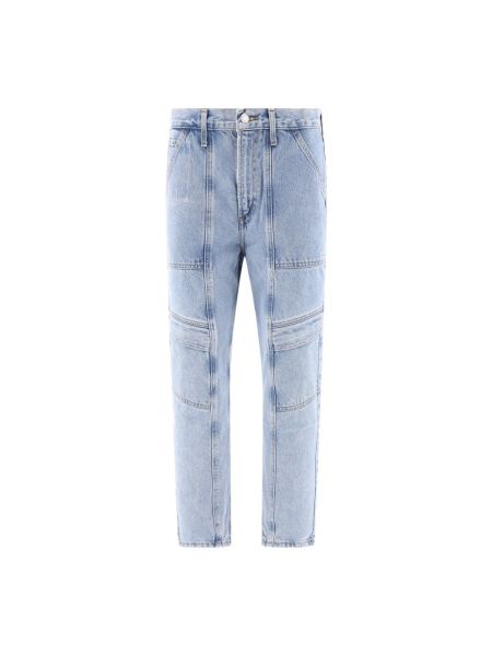 Jeansy skinny relaxed fit Agolde niebieskie