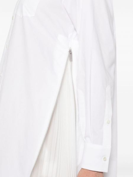 Mini-abito di cotone Sacai bianco